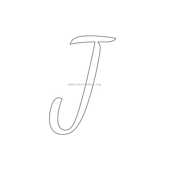 uppercase wedding stencil letter j