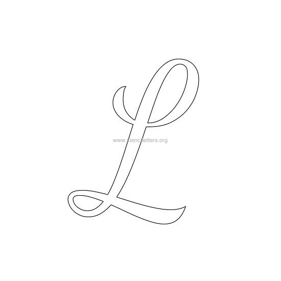 uppercase wedding stencil letter l