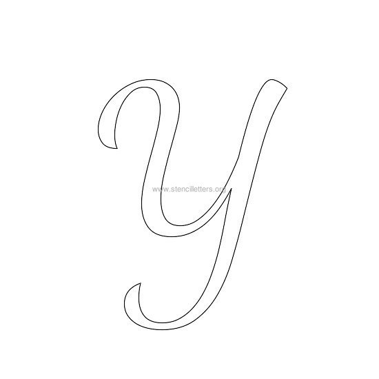 uppercase wedding stencil letter y