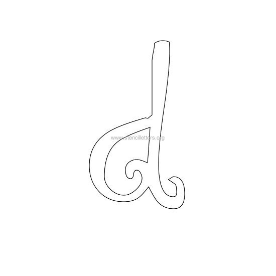 lowercase scrapbooking stencil letter d