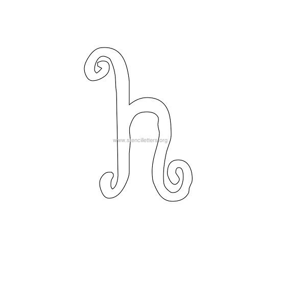 lowercase scrapbooking stencil letter h