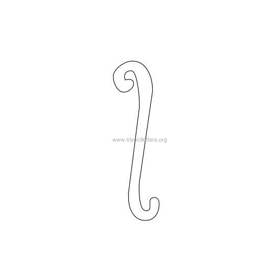 lowercase scrapbooking stencil letter l