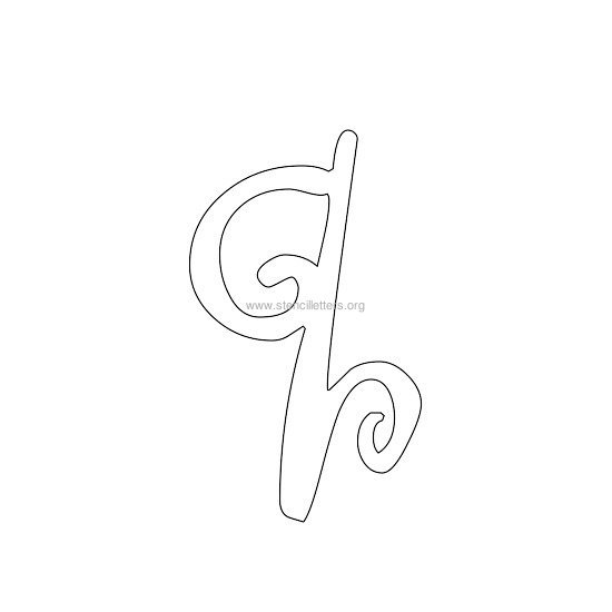 lowercase scrapbooking stencil letter q