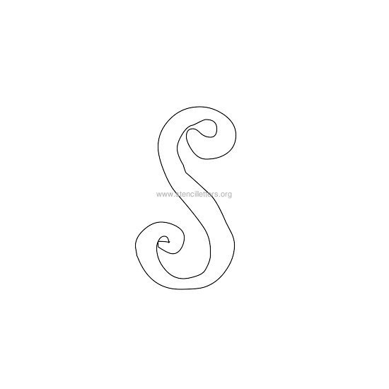 lowercase scrapbooking stencil letter s