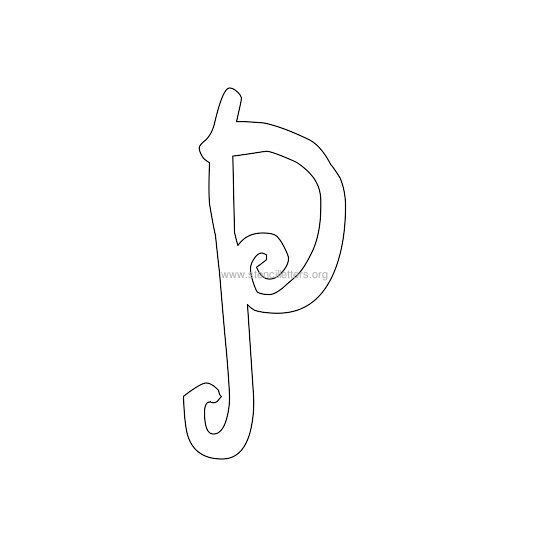 uppercase scrapbooking stencil letter p
