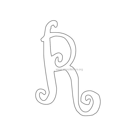 uppercase scrapbooking stencil letter r