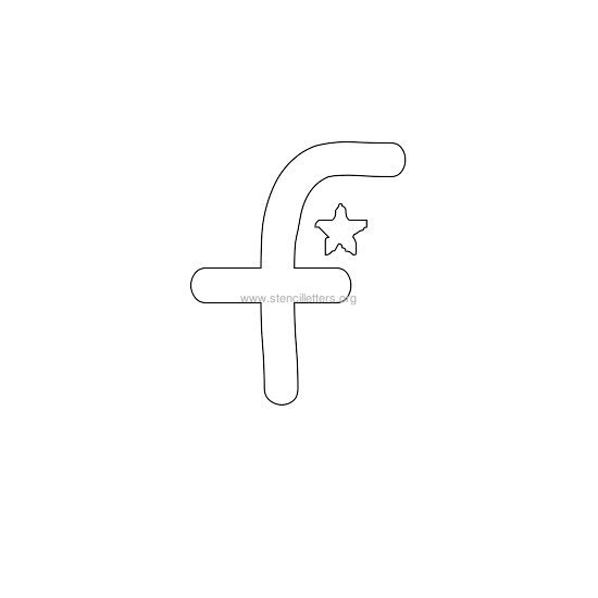 star design stencil letter f