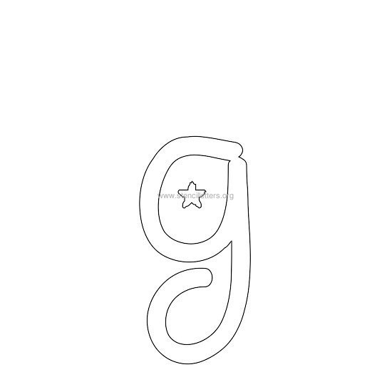 star design stencil letter g