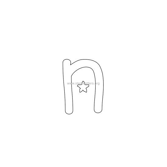 star design stencil letter n