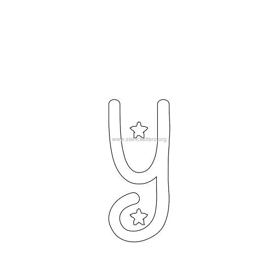 star design stencil letter y