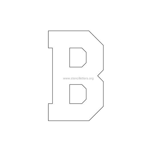 varsity stencil letter b