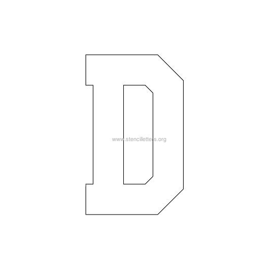 varsity stencil letter d