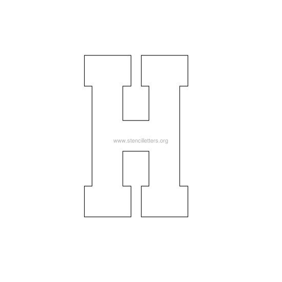 varsity stencil letter h