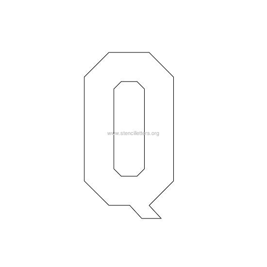 varsity stencil letter q