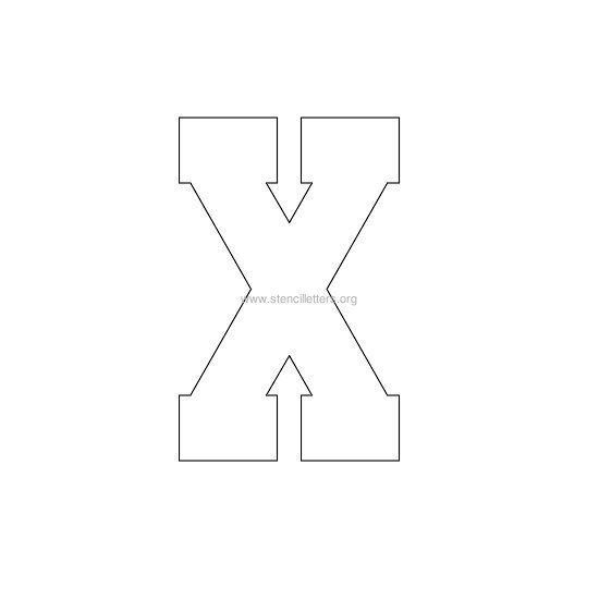 varsity stencil letter x