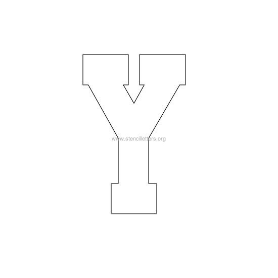 varsity stencil letter y