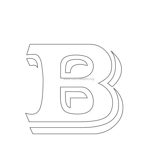 victorian stencil letter b