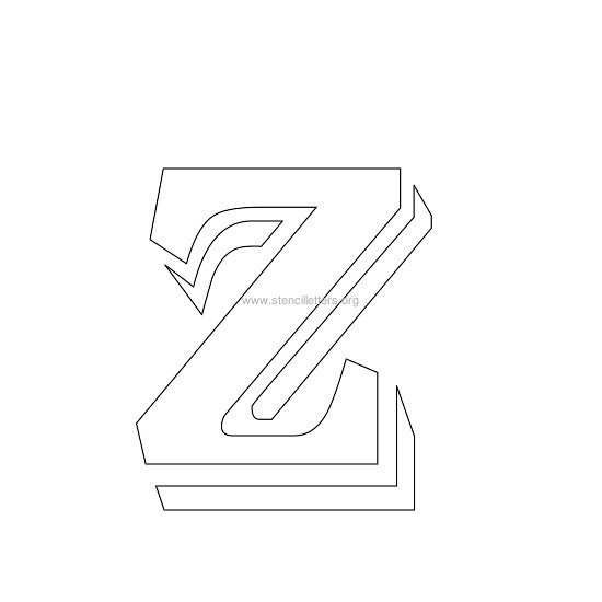 victorian stencil letter z