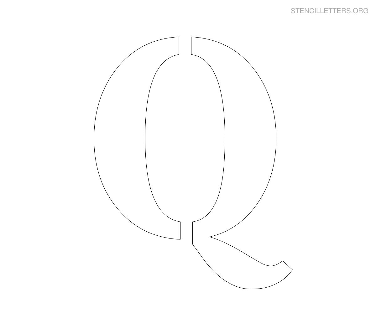 Stencil Letter Large Q