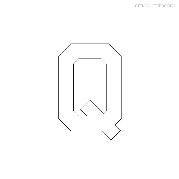 Stencil Letter Military Q