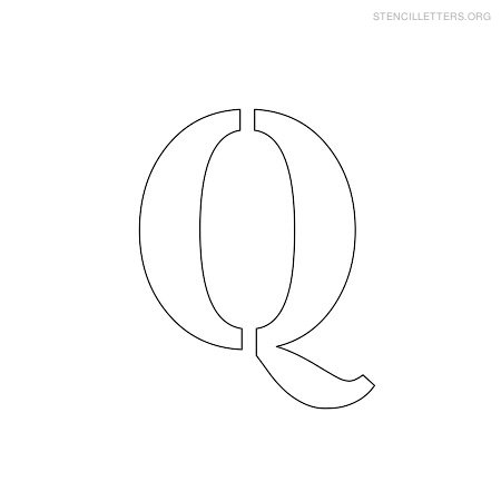 Stencil Letter Small Q