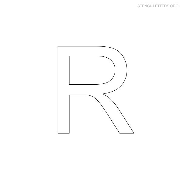 Stencil Letters R