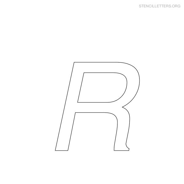 Stencil Letter Italic R