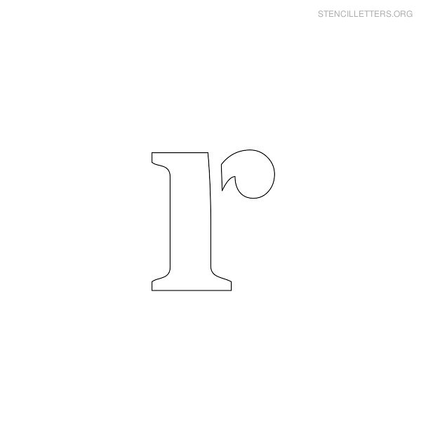 Stencil Letter Lowercase R