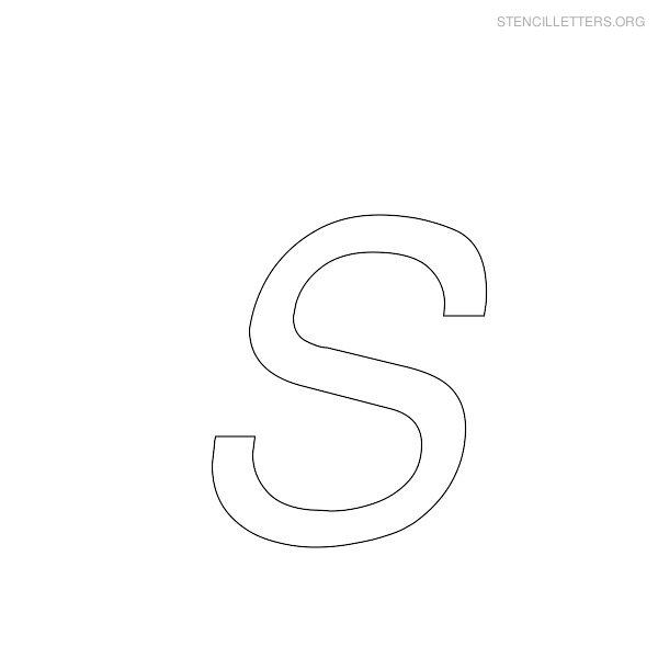Stencil Letter Italic S