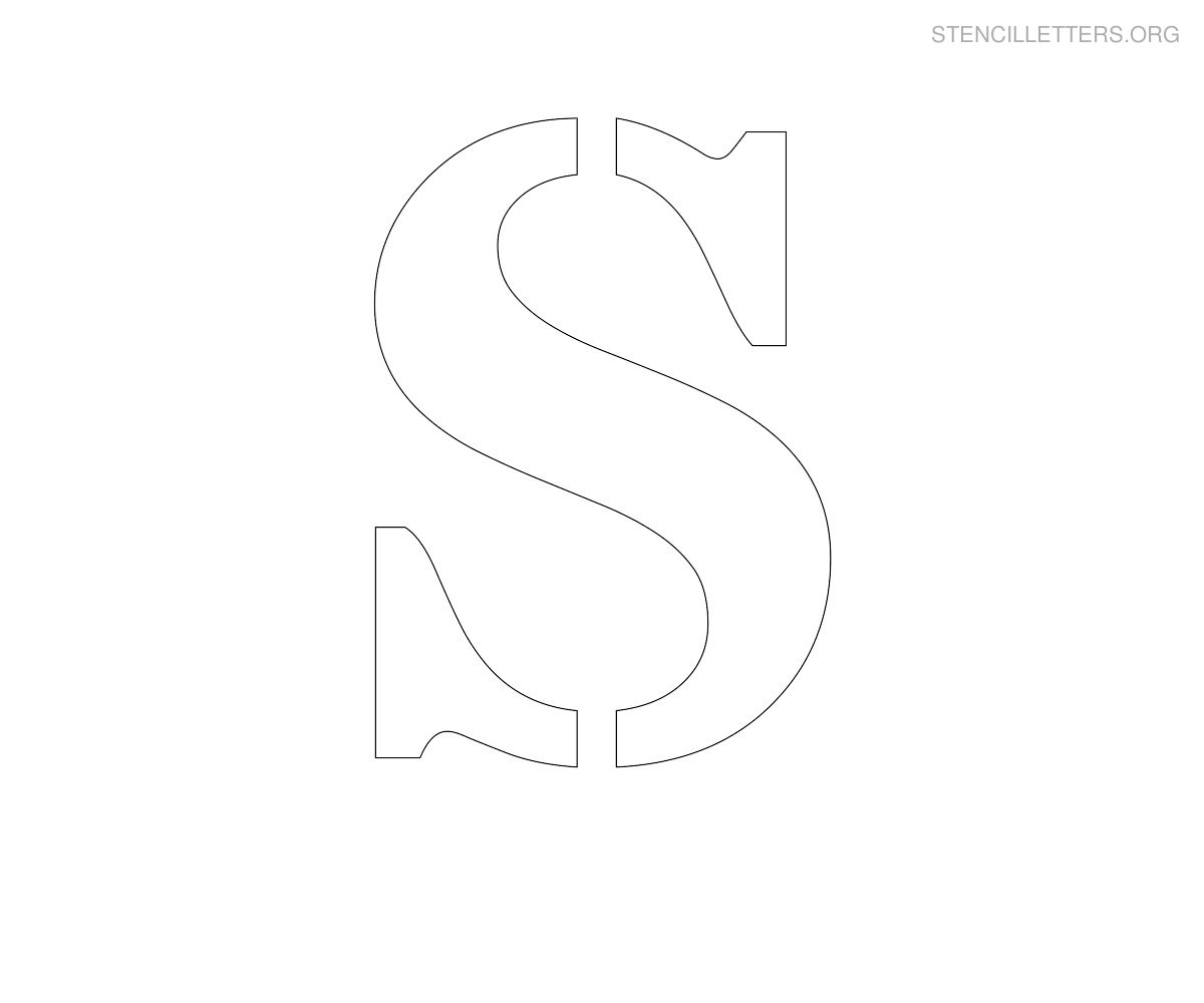 Letter S Printable Alphabet Stencil Templates Stencil Letters Org