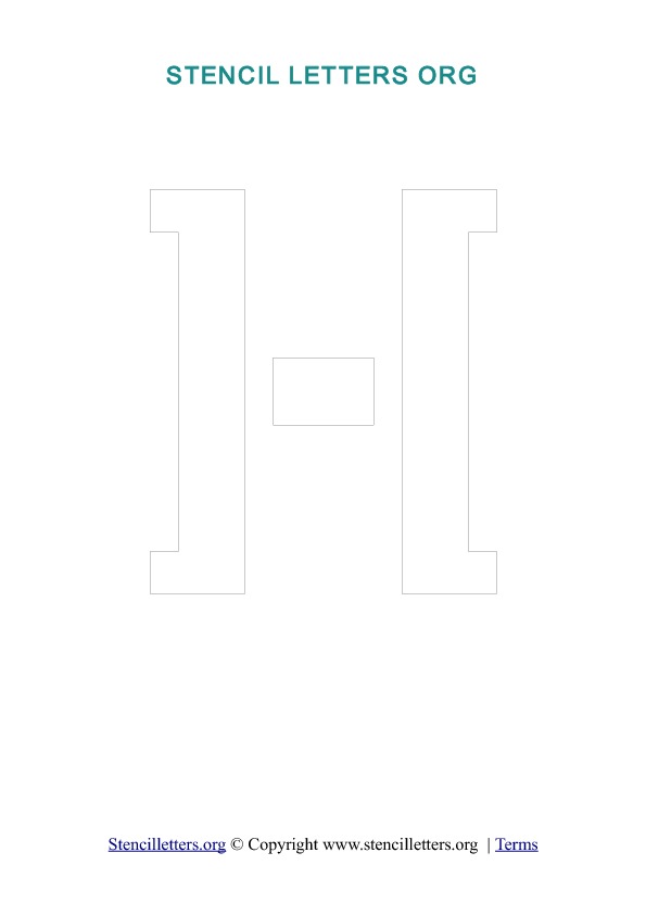 PDF Stencil Template Outline H
