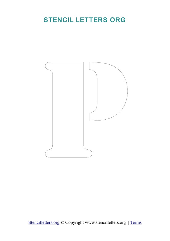 PDF Stencil Template Outline P