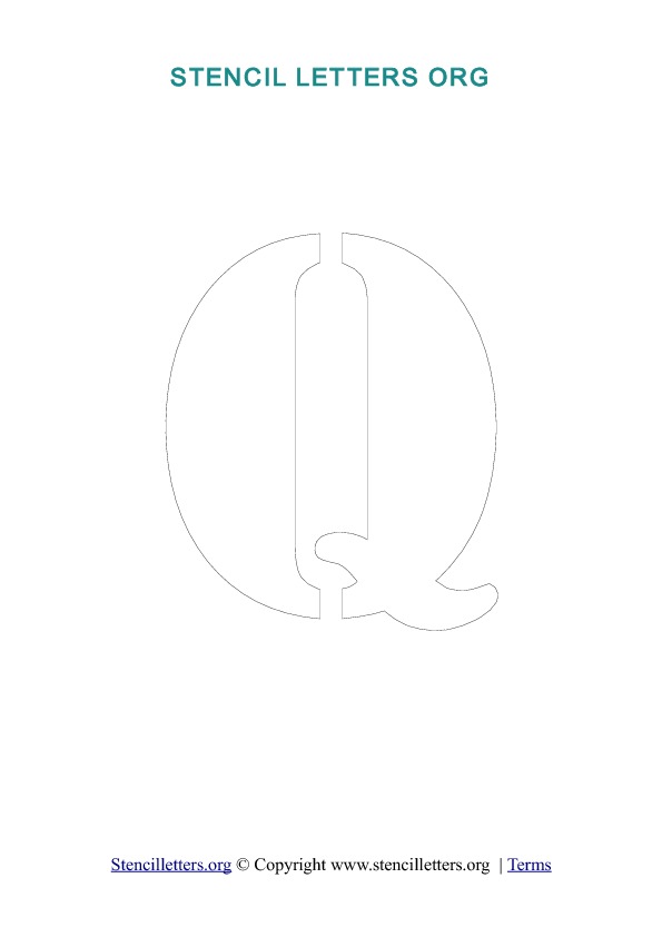 PDF Stencil Template Outline Q
