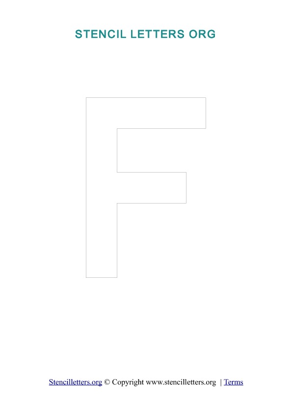 PDF Stencil Template Outline F