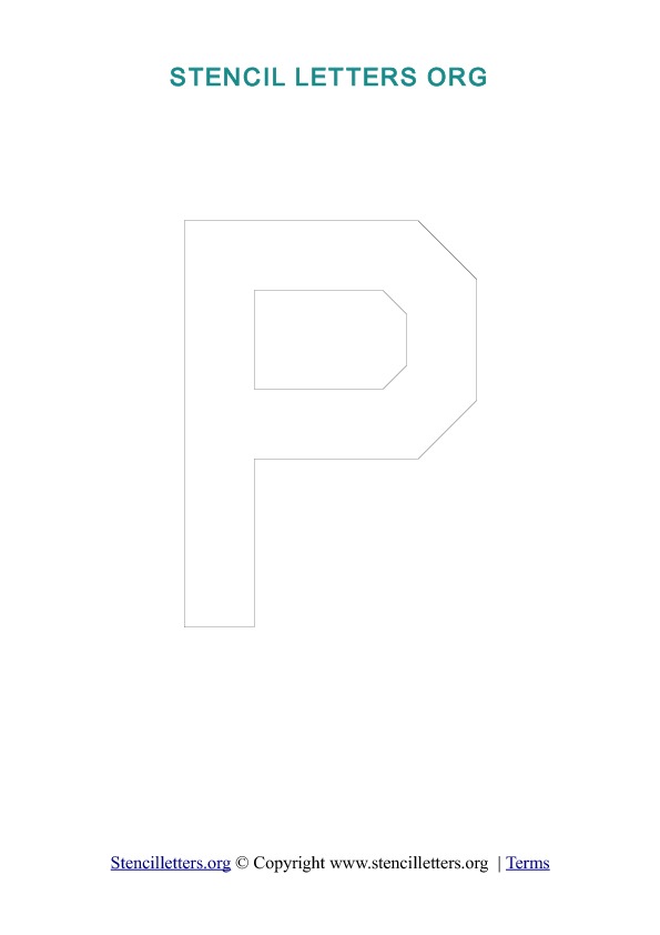 PDF Stencil Template Outline P