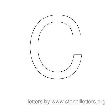 Stencil Letters to Print Alphabet C