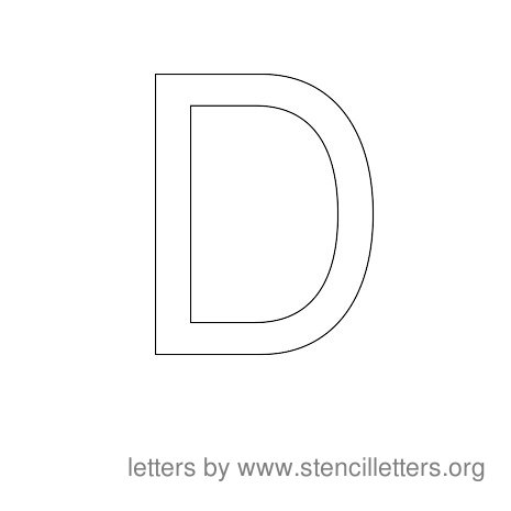 Stencil Letters to Print Alphabet D