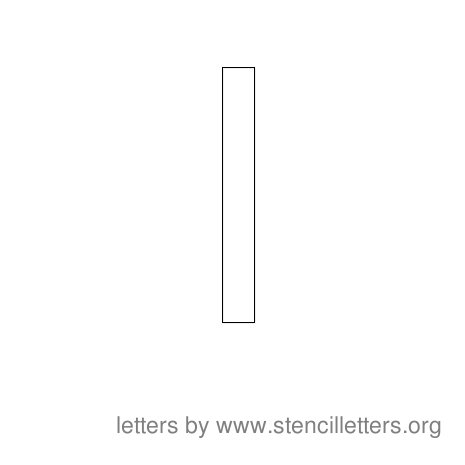 Stencil Letters to Print Alphabet I