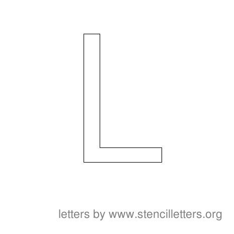Stencil Letters to Print Alphabet L