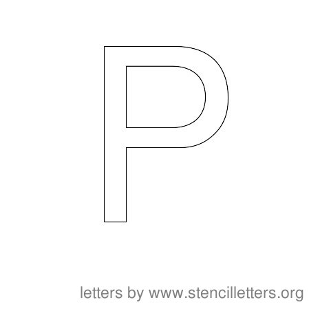 Stencil Letters to Print Alphabet P