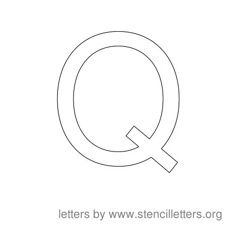 Stencil Letters to Print Alphabet Q