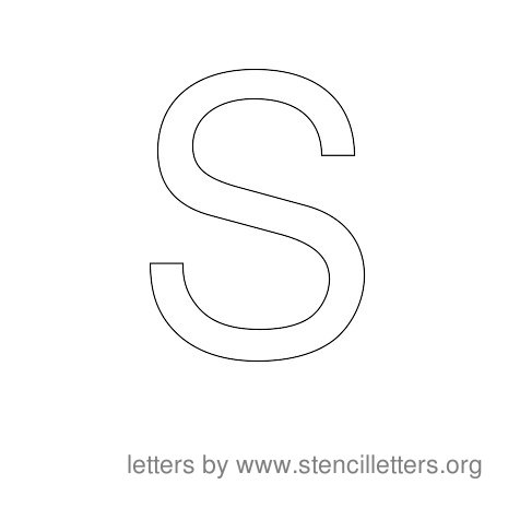 Stencil Letters to Print Alphabet S