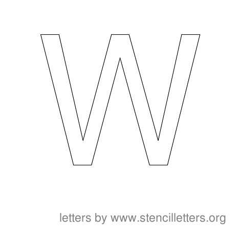 Stencil Letters to Print Alphabet W