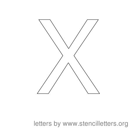 Stencil Letters to Print Alphabet X