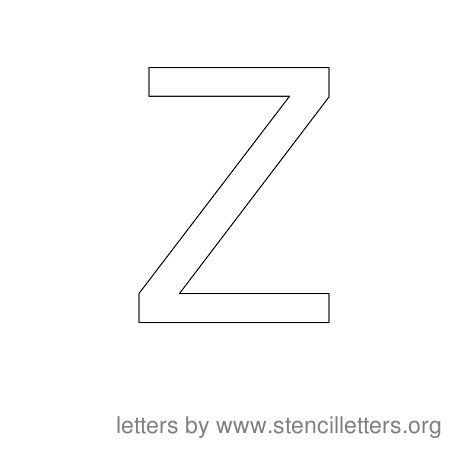 Stencil Letters to Print Alphabet Z