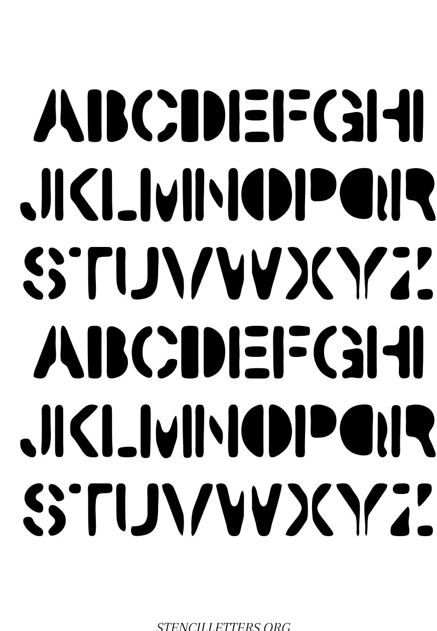 1940's World Style free printable letter stencils