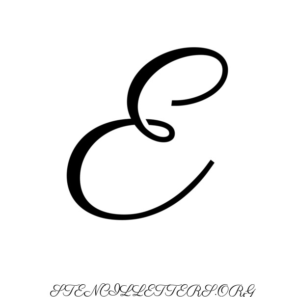 1960's Calligraphy Free Printable Letter Stencils with Outline Cutout ...