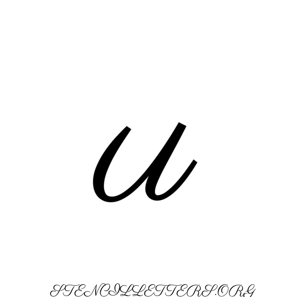 1960's Calligraphy Free Printable Letter Stencils with Outline Cutout ...