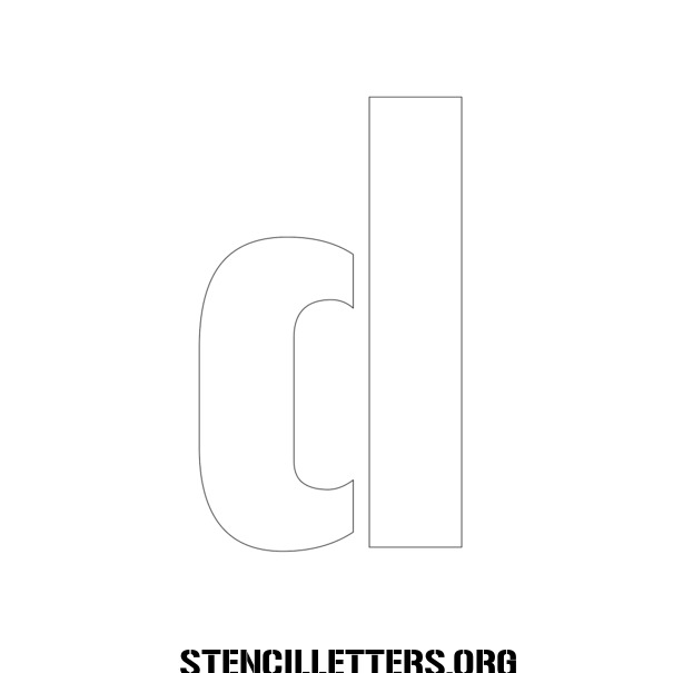 Round Display Free Printable Letter Stencils With Outline Cutout 6BD