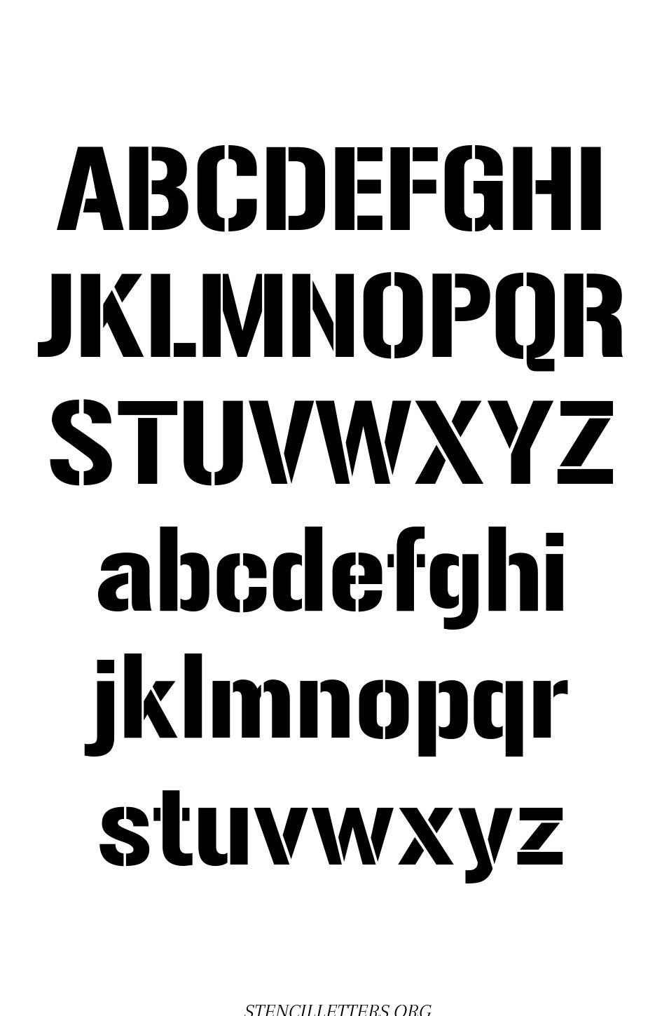 1970's Novelty free printable letter stencils